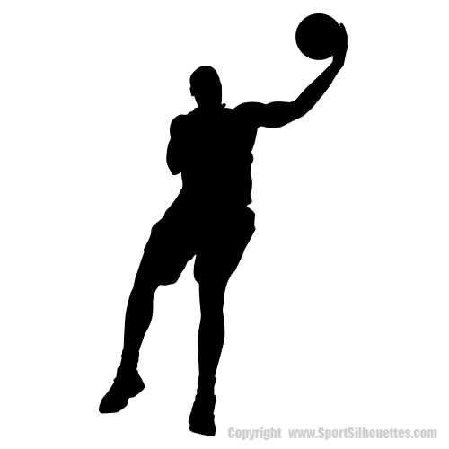 Full-size BASKETBALL SILHOUETTE DECALS (Basketball Decor) Basketball ...