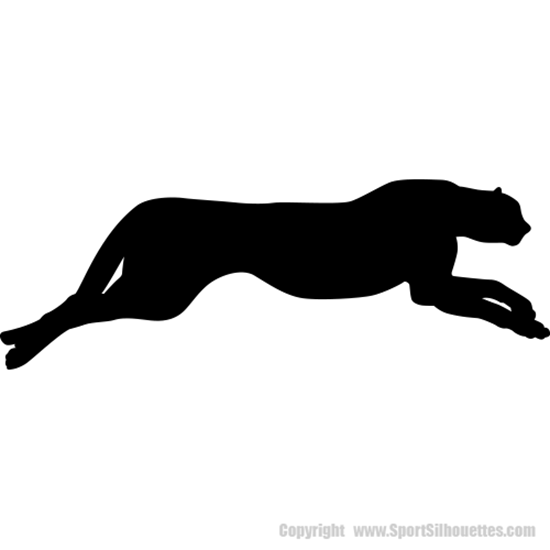 Cheetah 1 Color Window Wall Vinyl Decal Sticker Printed Mascot Graphic 
