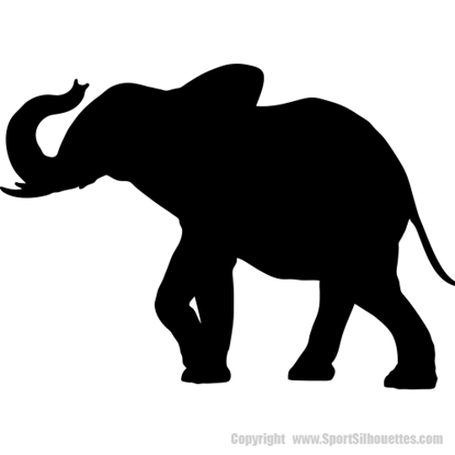 Picture of Elephant  1 (Mascot Animal Silhouette Decals)