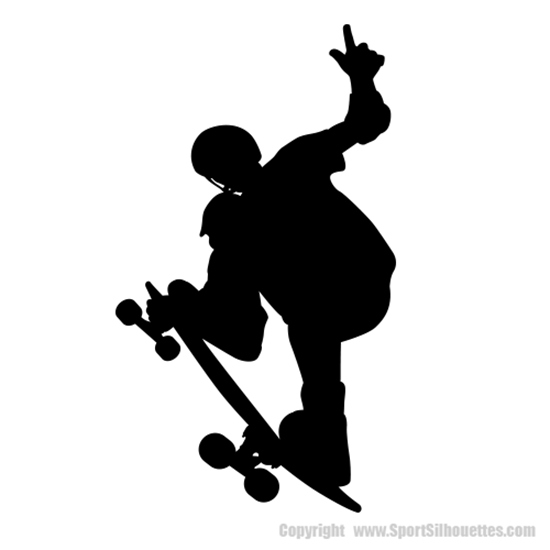 SKATEBOARDING DECORATIONS (Skateboarding Vinyl Decals) Skateboarder ...