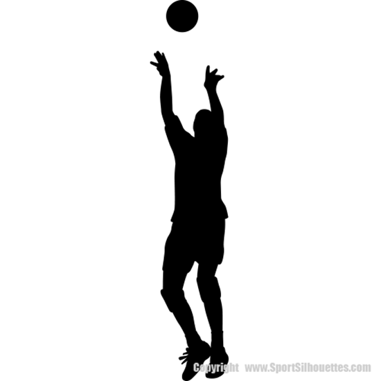 VOLLEYBALL PLAYER SILHOUETTE WALL DECALS (Volleyball Wall Decor ...